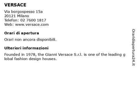 ᐅ Orari di apertura „Young Versace“ 